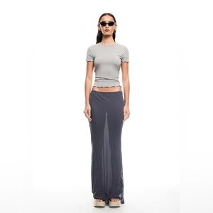 Lioness Gray Maxi Skirt